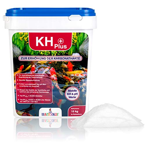 Happykoi® KH Plus - Erhöhung der Karbonathärte für stabile KH Wasserhärte & pH Werte im Koi Teich Schwimmteich (10,0 kg)
