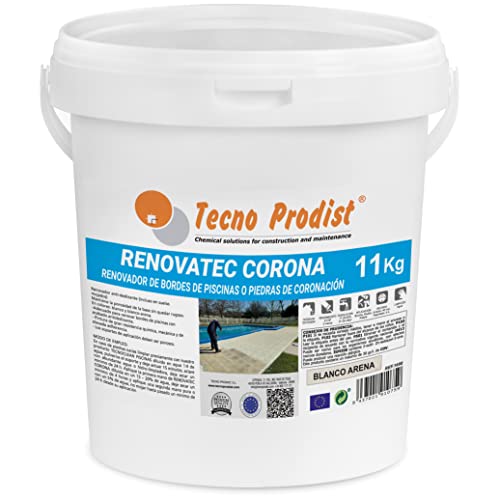 RENOVATEC CORONA by Tecno Prodist – 11 kg – weiß sandfarben – Schwimmbeckenfarbe - Renovierungsfarbe – rutschfest – Algenschutz – einfache Anwendung