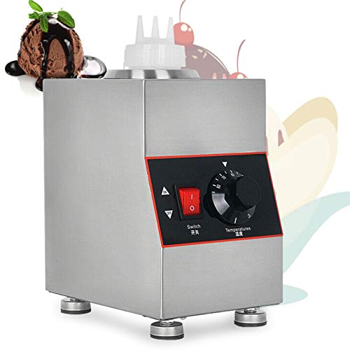 Soßenwärmer, 1-Topf Edelstahl Saucenwärmer, Schokoladenwärmer, Temperiergerät Zum Erhitzen von Schokolade, mit 1 Quetschflaschen(30°C - 85°C)