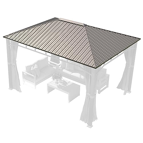 TOOLPORT Ersatzdach 3x4 m Hardtop Dach Stahldach für Gartenpavillon Sunset Superior 3x4m