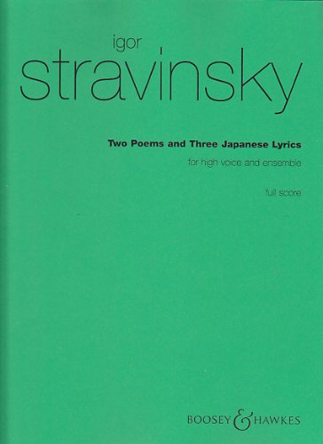 Two Poems by K. Balmont: Zusammen mit "Trois poésies de la lyrique japonaise". Sopran und Kammerorchester. Sopran. Partitur.