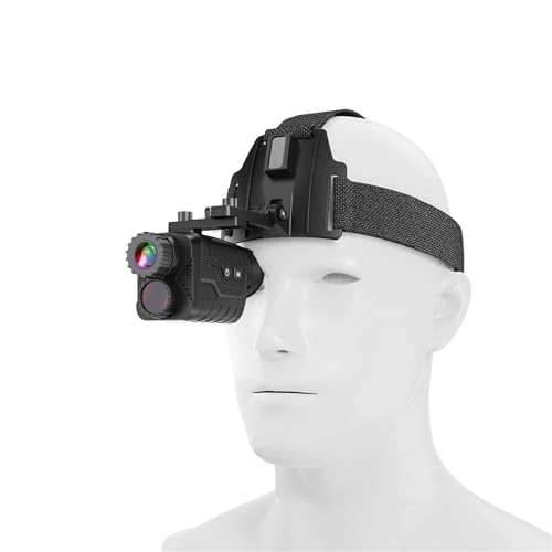 QQJIN Nachtsichtbrille für Erwachsene Helm, Militär Tactical 4K Digital Infrarot Fernglas für die Jagd Tierbeobachtung Überwachung,Nv8260