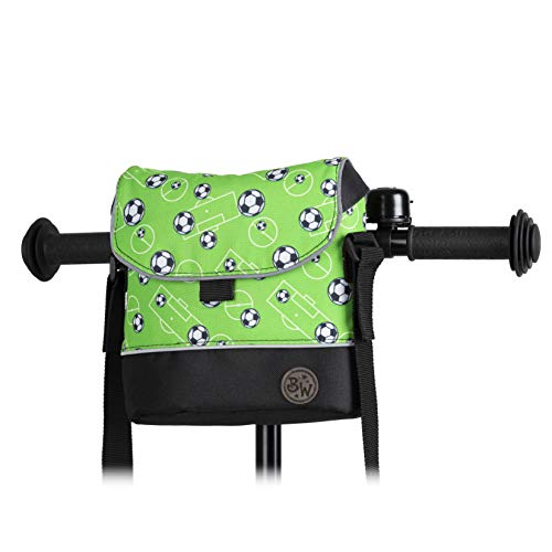 BambinIWelt Lenkertasche für Roller und Fahrrad, Fahrradtasche für Kinder, wasserabweisend, mit Schultergurt (Modell 5)