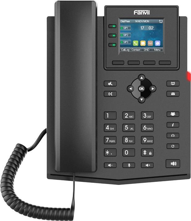 Fanvil X303G - IP-Telefon - Schwarz - Kabelgebundenes Mobilteil - Tisch/Wand - Linux - 4 Zeilen (X303G)