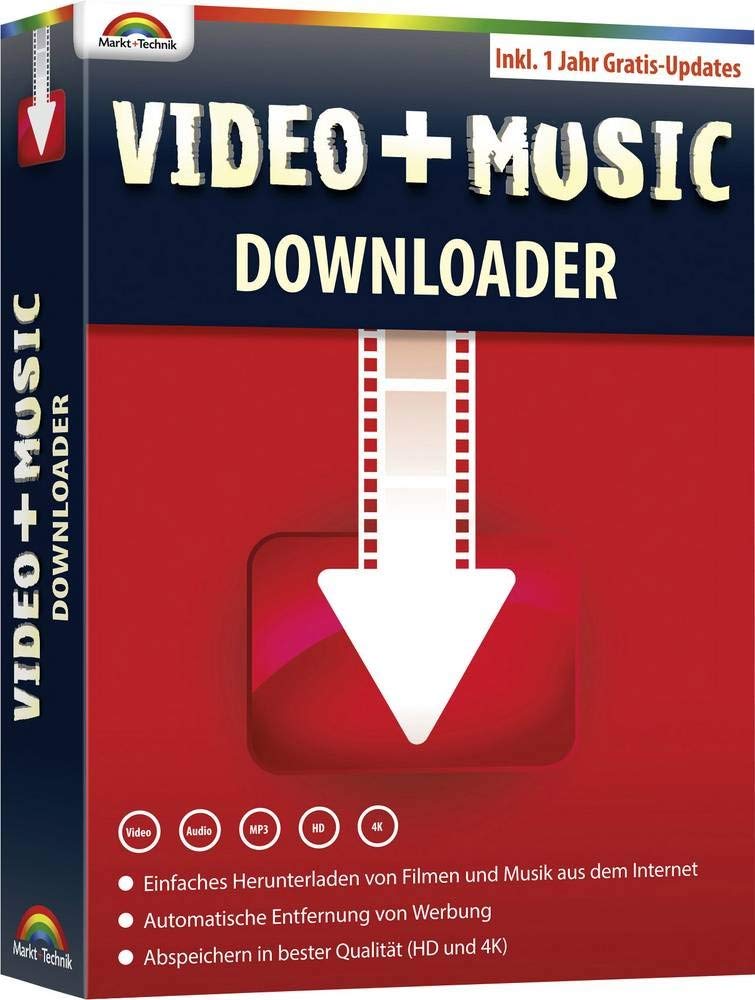 Markt & Technik Video und Musik Downloader Vollversion, 1 Lizenz Windows Multimedia-Software