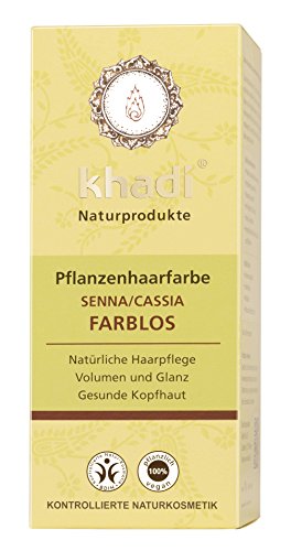 Khadi Senna/Cassia Pflanzenhaarfarbe für Eine Gesunde Kopfhaut, 100 g