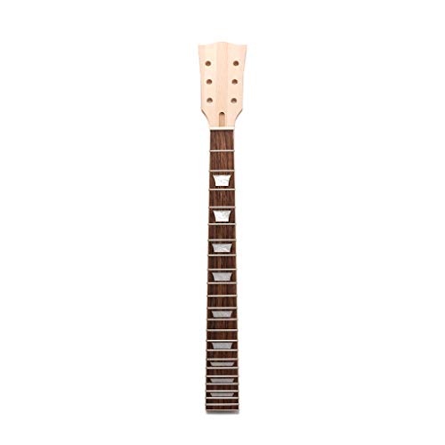 Alnicov E-Gitarrenhals, 22 Bünde, Ahornhals, Palisander-Griffbrett mit weißen trapezförmigen Punkten, Inlay für Gibson LP Gitarren, Ersatzteil