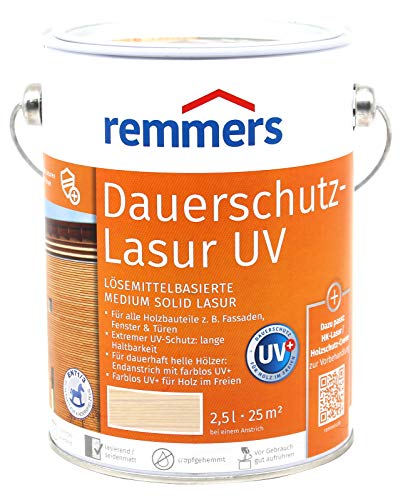 Remmers Dauerschutz-Lasur UV (2,5 l, weiß)