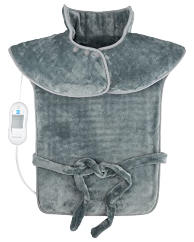 ProfiCare Rücken- Nackenwärmer, Wärmekissen Heizdecke mit Abschaltautomatik, extra langes Kabel, 3 Heizstufen und schnelle Erwärmung, Wärmedecke Heizdecke für Rücken Schulter Nacken PC RNH 3107