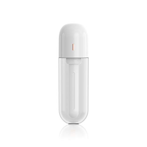 Nano Gesichts-Sprayer, Beauty-Instrument, handlicher Nebel, Gesichts-Zerstäuber, USB-Wiederaufladbar, für die Tiefenreinigung der Haut, Weiß