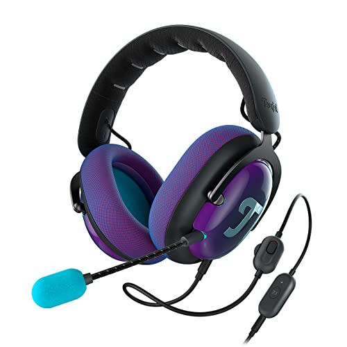 Teufel ZOLA Gaming Kopfhörer - HD-Headset mit innovativer Individualisierung DTS USB 7.1 Surround Sound - Schwarz Violett