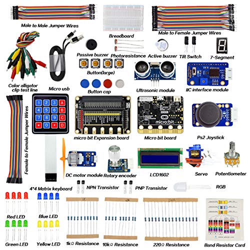 Adeept BBC Micro Bit Set Starter Kit für BBC Micro:bit mit 31 Projekten Tutorial-Buch für Anfänger und Kinder