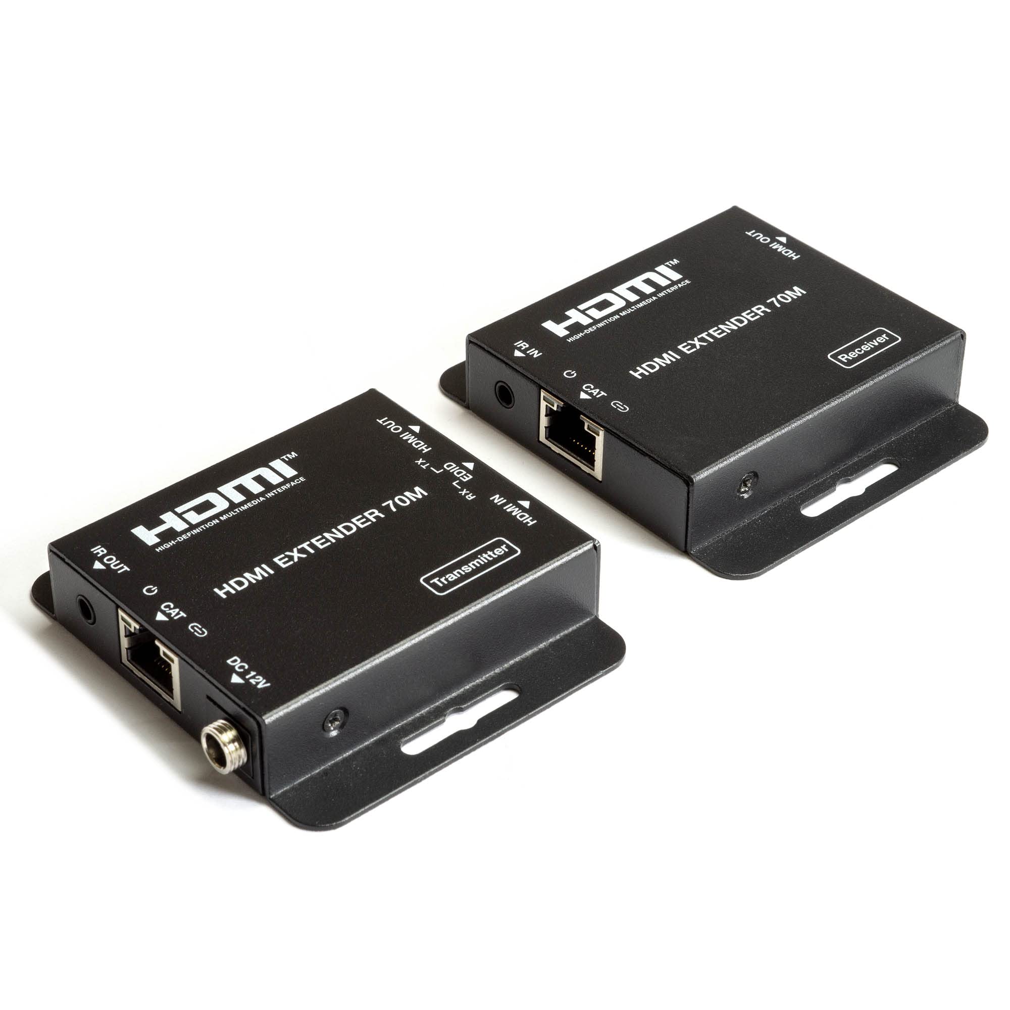 FeinTech VME00110 HDMI over LAN Extender Ethernet-Kabel Verlängerung Splitter Transmitter & Receiver Ultra-HD 4K 70m