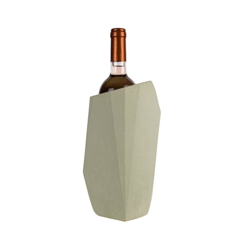 Tivendis Weinkühler Massif Mint Beton H:25cm | Sektkühler aus Beton | Flaschenkühler für Champagner, Wein, Sekt