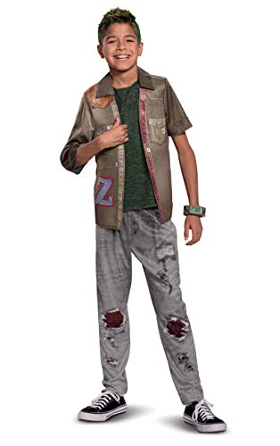 Zed Zombies Costume, Disney Zombies-2 Character Outfit, Kids Movie Inspired Shirt, Pants and Z-Band, Classic Child Size Medium (7-8) Green