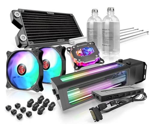 Raijintek Scylla Wasserkühlungs-Set, Water Cooling Kit, All-in-one Liquid CPU Cooler Kit, Lüfter und Pumpe mit AGB, Fernsteuerung (240mm, PRO)