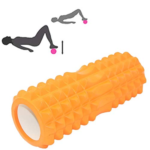 Faszienroller Rückenrolle Schaumstoffrolle für tiefe Gewebemuskelmassage Hochdichte Schaumstoffrolle Übungsrolle Schaumstoffrolle 2-orange,33cm