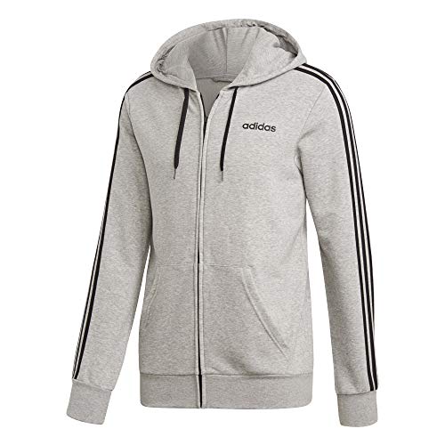 adidas Herren E 3S FZ FT Sweatshirt, medium Grey Heather/Black, S