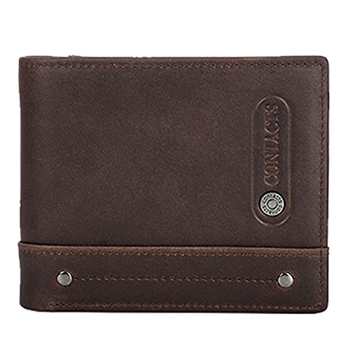 LOXO CASE Herren Geldbörse RFID Schutz - Geldbeutel mit Reißverschluss-Münztasche, Doppelte Falte Geldbeutel mit 11 Kartenfächern Portmonee Brieftasche