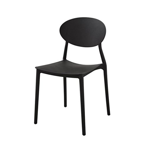 Zons Stuhl aus Kunststoff Außen stapelbar 48 x 48 x 81 cm schwarz