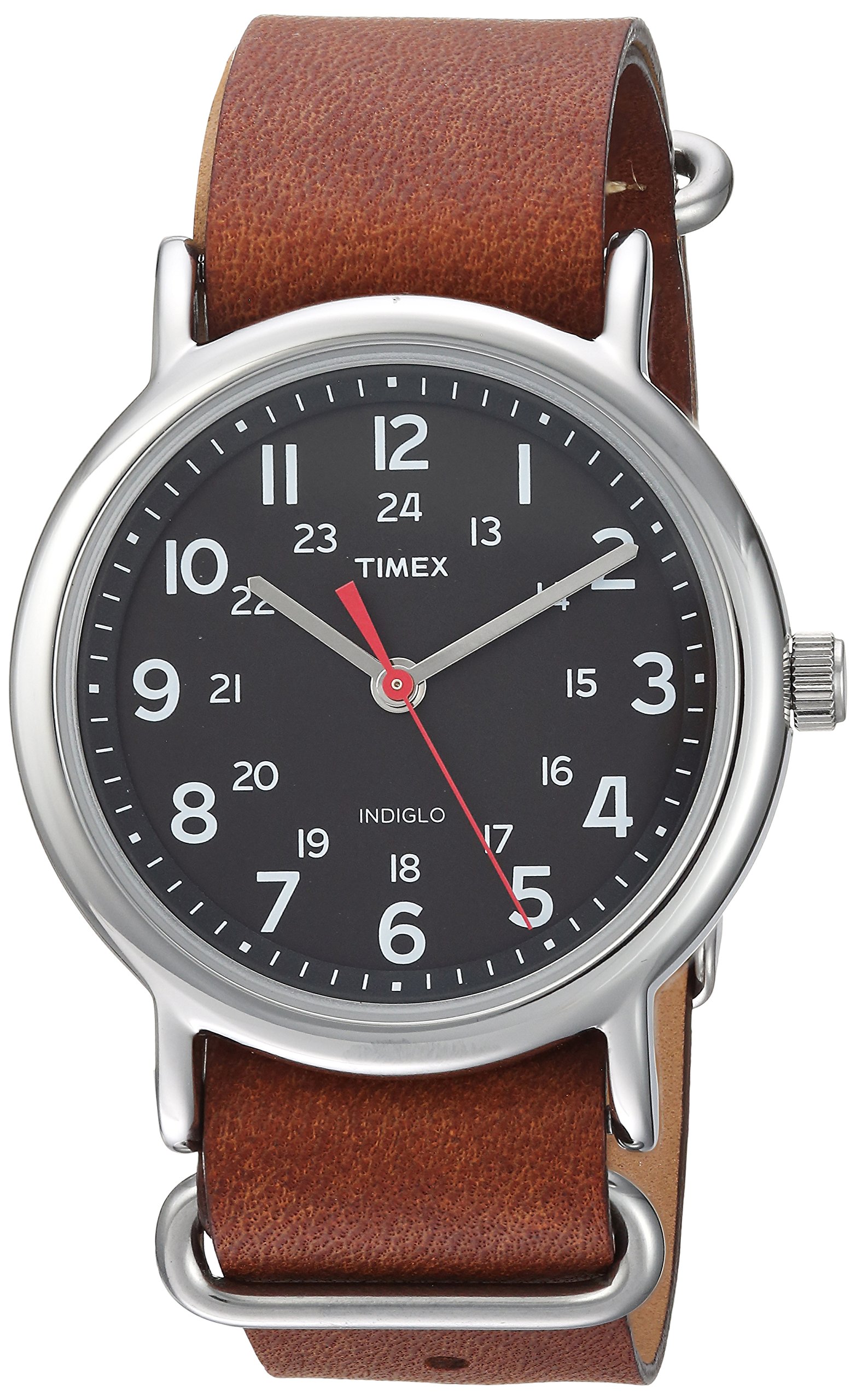 Timex Herren analog Quarz Uhr mit Leder Armband TW2R631009J