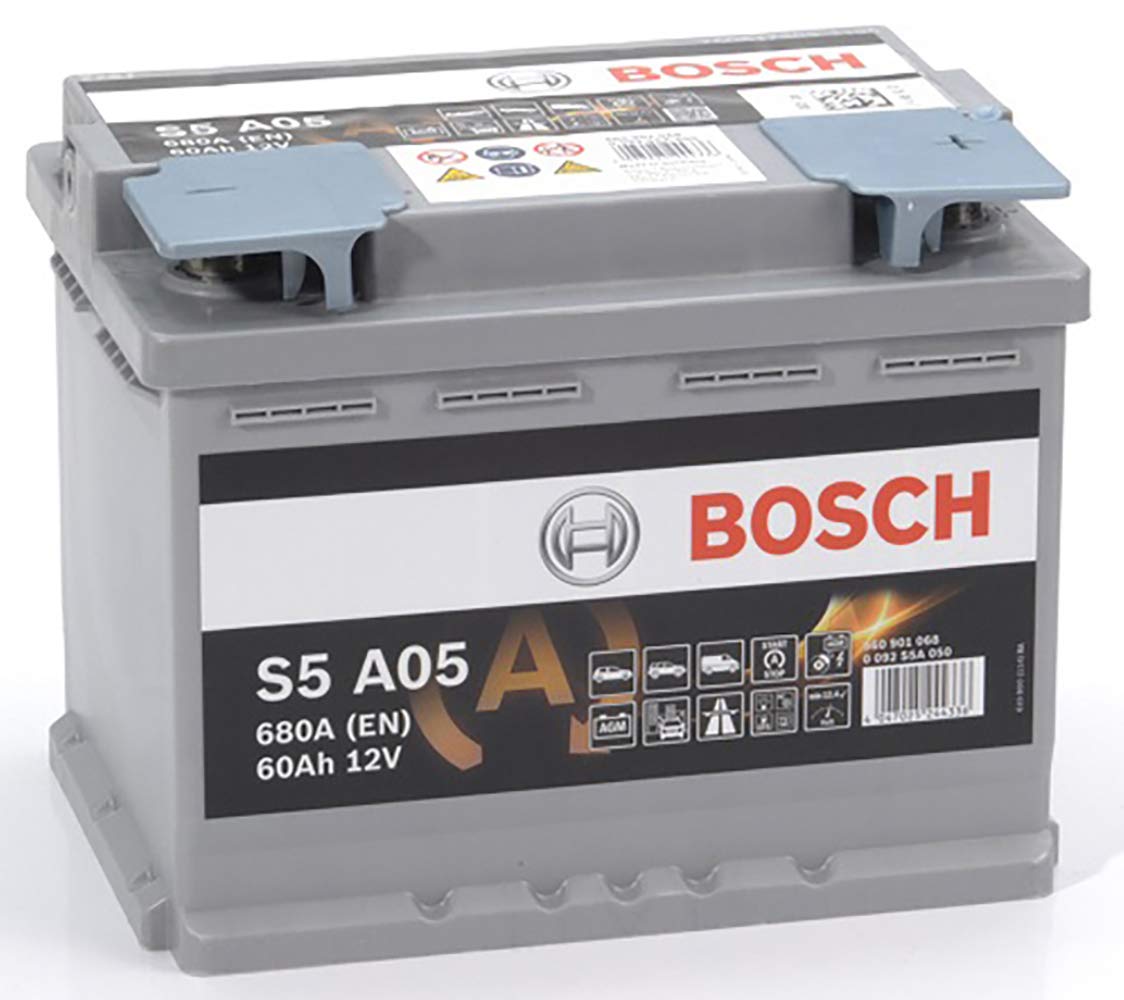 Bosch S5A05 - Autobatterie - 60A/h - 680A - AGM-Technologie - angepasst für Fahrzeuge mit Start/Stopp-System