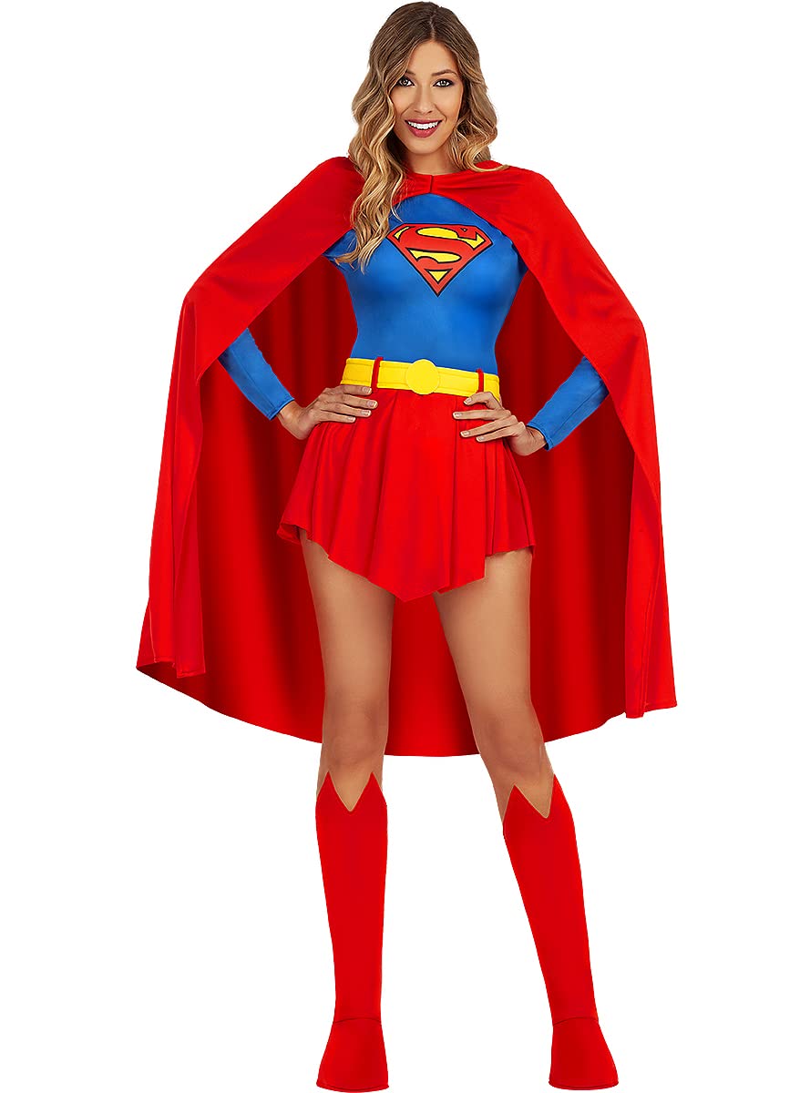Funidelia | Supergirl Kostüm für Damen Kara Zor-El, Superhelden, DC Comics - Kostüme für Erwachsene & Verkleidung für Partys, Karneval & Halloween - Größe S - Rot
