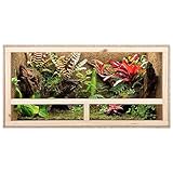 ECOZONE Holz Terrarium mit Seitenbelüftung 100x60x50 cm - Holzterrarium aus OSB Platten - Terrarien für exotische Tiere wie Schlangen, Reptilien & Amphibien