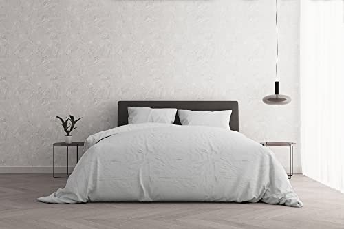Italian Bed Linen Bettbezug Natural Color Doubleface, Weiss/Weiss, Doppelte