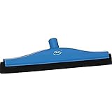 Vikan 77523 Foam Rubber Polypropylene Frame Fixed Head Squeegee, 16", Blue