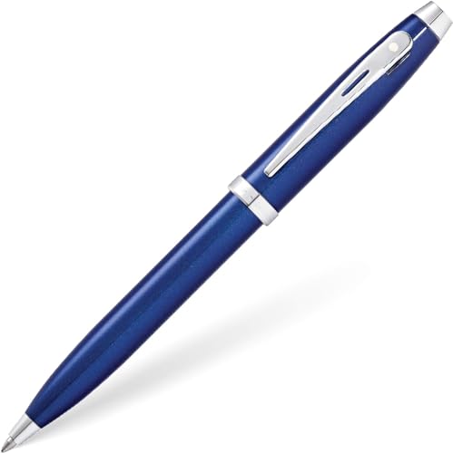 Sheaffer 100 Kugelschreiber Blau Lack mit Chrom Applikationen