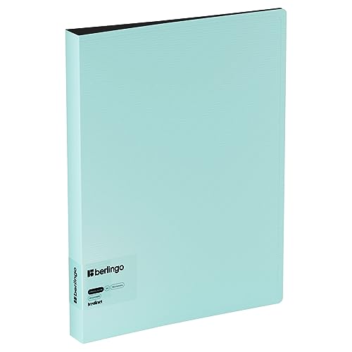 Berlingo Sichtbuch, 1 Stück, A4 Format, für das Büro, das Home Office oder die Schule und Uni, Serie Instinct (Blau, 60 Klarsichthüllen)