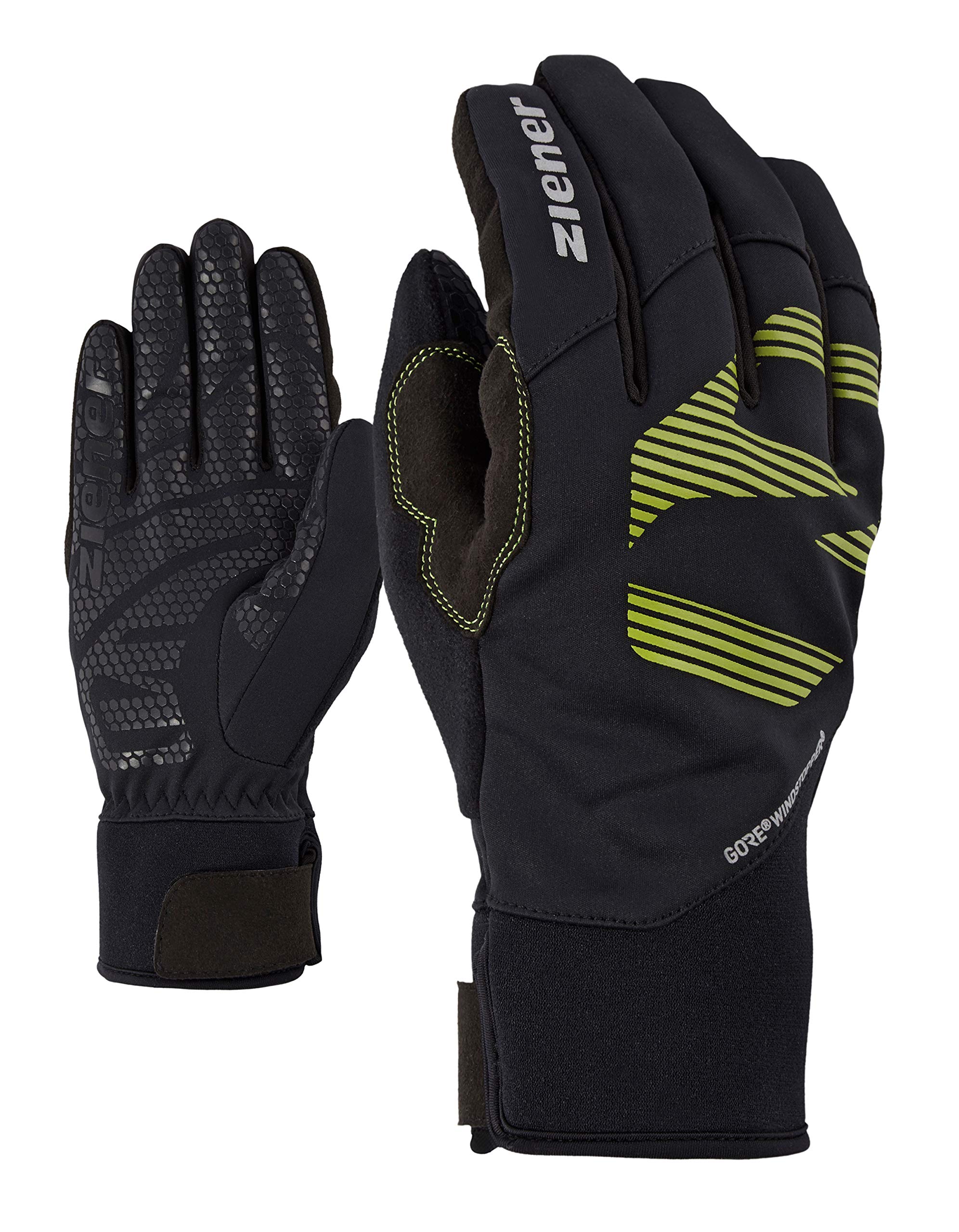 Ziener Erwachsene Freizeit- / Funktions- / Outdoor-Handschuhe, Atmungsaktiv, Winddicht, Soft-Shell ILKO GTX INF Multisport, Lime Green, 7, 802051