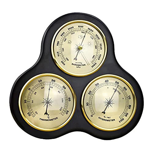 JINYISI Barometer-Thermometer, Hygrometer, 3-in-1-Barometer für den Innenbereich, Außenbarometer, Wetterbarometer, analoge Wetterstation