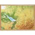 Allgäu Bodensee, Reliefkarte 1:200.000 mit Naturholzrahmen: Tiefgezogenes Kunststoffrelief