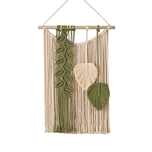 EXQUILEG Makramee Wandbehang,Woven Tapestry Tasseled handgewebten Wandteppich Boho wanddeko nach Hause bleiben Dekoration Zimmer Hintergrund (Armee grün)