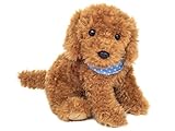 Teddy Hermann 91977 Goldendoodle Pudel Hund sitzend 30 cm, Kuscheltier, Plüschtier mit recycelter Füllung