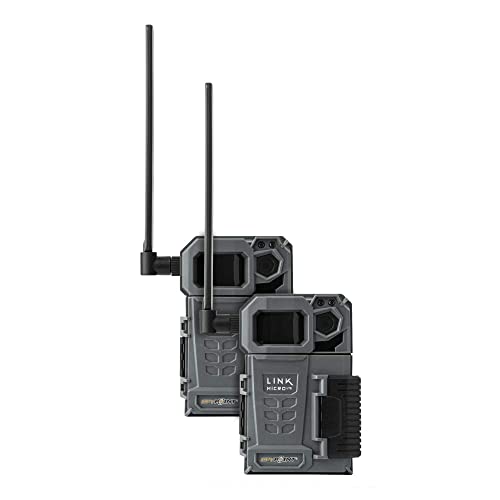 SPYPOINT Link-Micro-LTE Trail-Kameras, 4 G/LTE, 10 MP-Fotos, Nachtsicht, 4 LED-Infrarot-Blitz, 80 m Erfassungsbereich, 0,5 s reaktionsschnelle Auslösegeschwindigkeit, Zellkameras für die Jagd