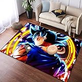 ZENCIX Anime-Teppich, rutschfest, weich, verdickt, Verriegelungskante, groß, 3D-Druck, Cartoon-Matten, Teppich für Schlafzimmer, Wohnzimmer, 120 x 180 cm, 2