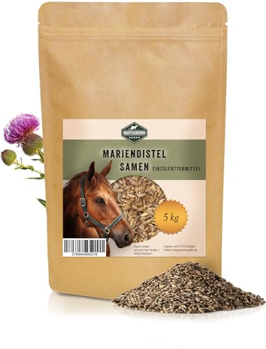Martenbrown® Mariendistelsamen 5 kg für Pferde, Hunde & Katzen - ganze Mariendistel Samen ohne Zusatzstoffe - 100% Naturprodukt