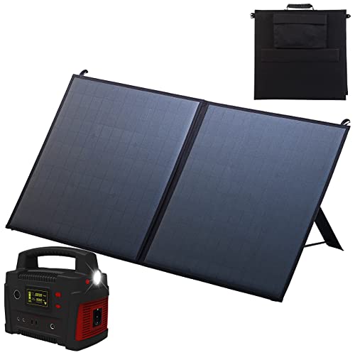 reVolt Stromgenerator: Powerbank & Solar-Konverter mit mobilem 110-Watt-Solarpanel, 114 Ah (Stromgenerator Solar)