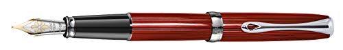 DIPLOMAT - Füllhalter Excellence A2 Skyline rot 14 kt - Schick und elegant - Lange Lebensdauer - Funkelndes Rot - 5 Jahre Garantie