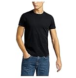 Lee Herren Twin Pack Crew Black T-shirts, Schwarz, 5XL