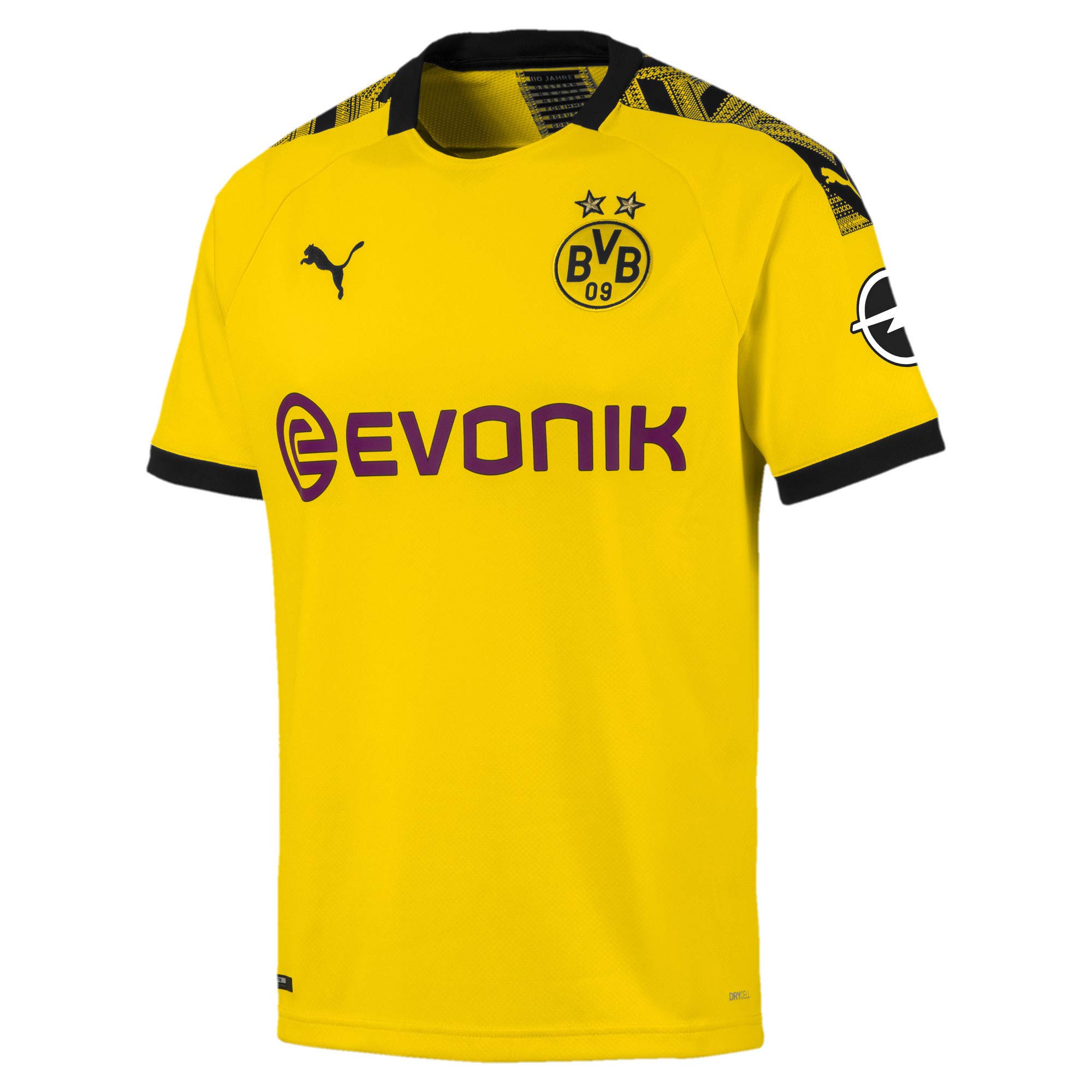 PUMA Herren BVB Home Shirt Replica with Ev Trikot, Cyber Yellow Black, S