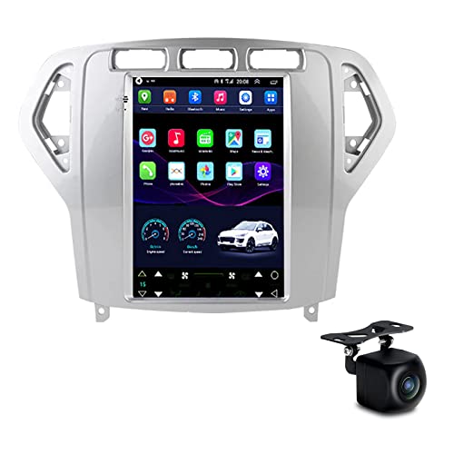 WY-CAR Android 12 Autoradio 9,7 Zoll vertikales Touchscreen-Autoradio für Ford Mondeo 2007-2010 Plug-and-Play GPS Navigation mit HD-Rückfahrkamera-Unterstützung Lenkradsteuerung Bluetooth WiFi USB FM