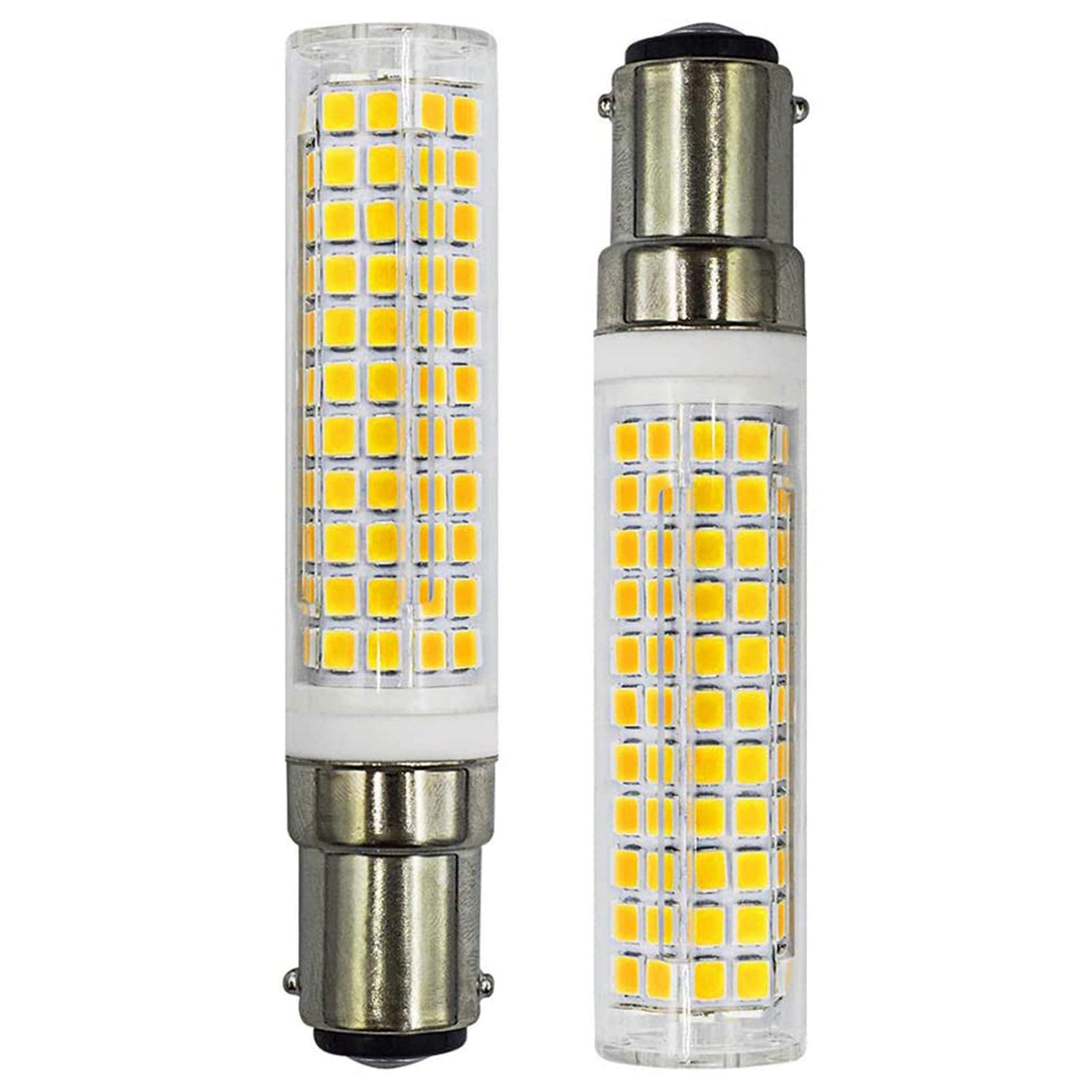 ZHENMING B15D LED Glühbirne, 7W 100W Halogen-Equivalent SBC Kleine Bajonett LED-Birnen, 230V Dimmbar Super Hell Kaltweiß 6500K, Für Nähmaschinen/Schrank Licht, 2er Pack [MEHRWEG]