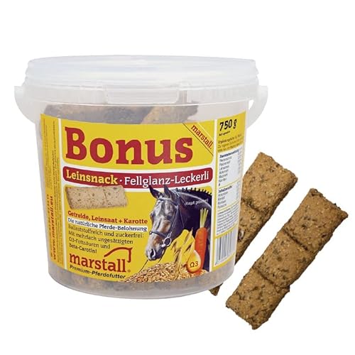 marstall Premium-Pferdefutter Bonus Leinsnack, 1er Pack (1 x 5 kilograms)