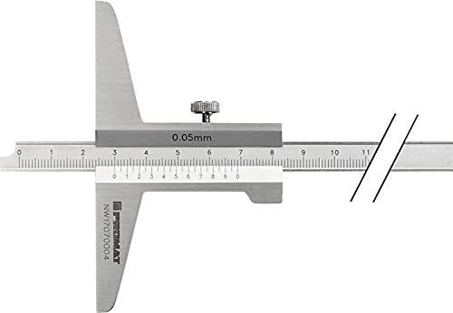 PROMAT Tiefenmessschieber (300 mm / gerade Messschiene 10 x 4,5 mm) - 4000851219