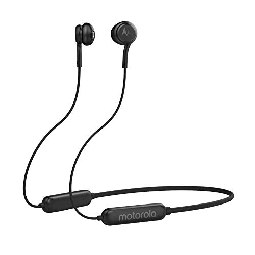 Motorola Lifestyle Ververap 105 - Bluetooth Sport-Kopfhörer mit Nackenbügel - IPX5 Waterproof - Alexa, Siri, Google Assistant kompatibel - Schwarz , One Size
