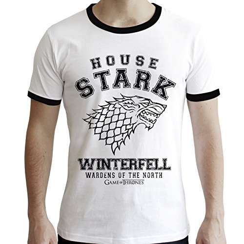 ABYstyle – Game of Thrones – T-Shirt – House Stark – Herren – Weiß (XL)